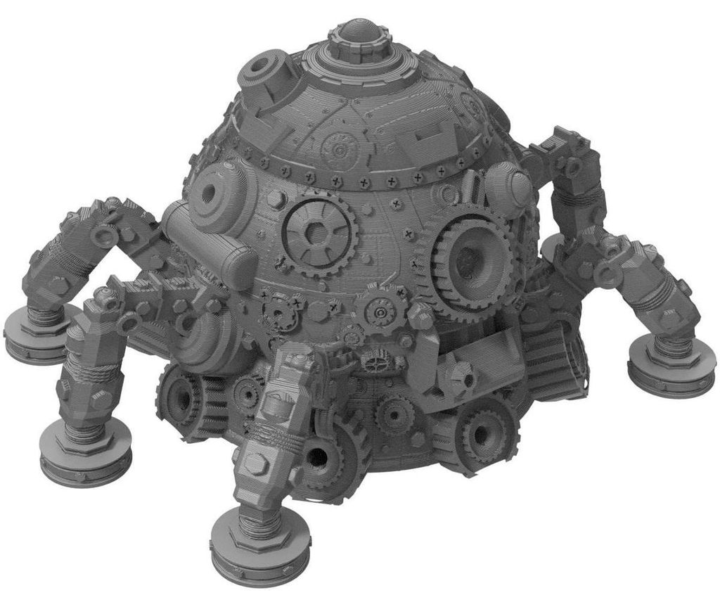 Fates End Octotank Dice Jail grau – Würfelgefängnis 3D gedruckt
