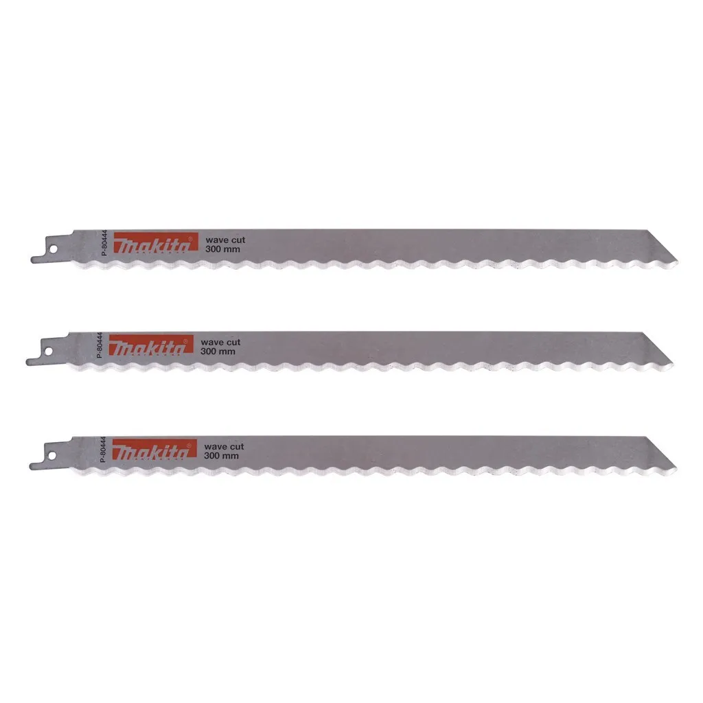 Makita P-80444 Lame de scie sabre ondulée 300mm pour isolants - 3 pces
