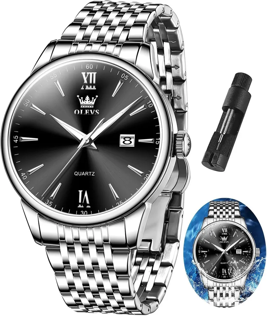 Orologio al Quarzo Uomo Bicolore | Numeri Arabi e Romani | Datario 2024