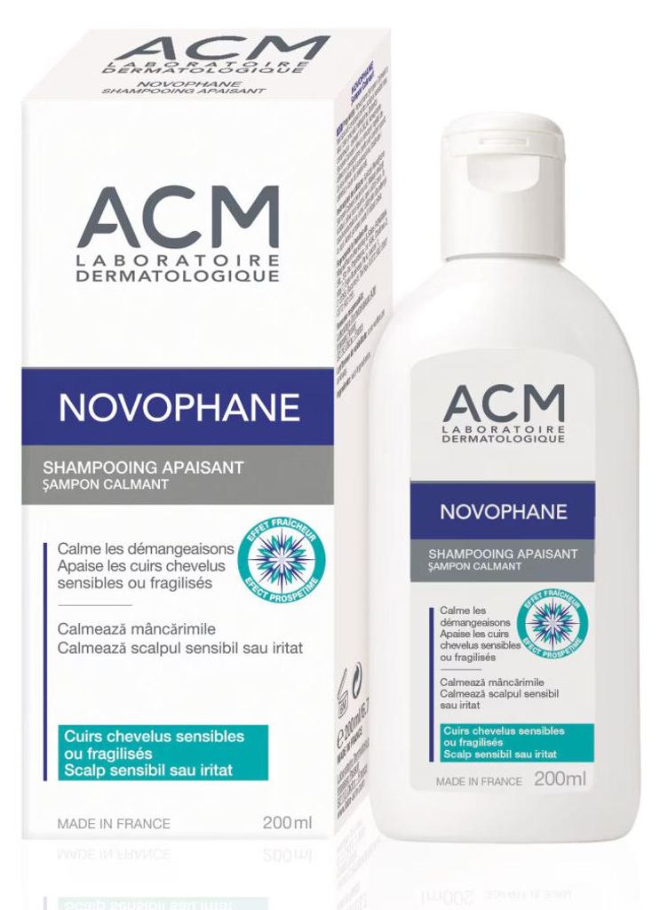 Laboratoire ACM, Novophane, Panthenol, Haarpflege-Shampoo, beruhigend, fü r empfindliche Kopfhaut, 200 ml