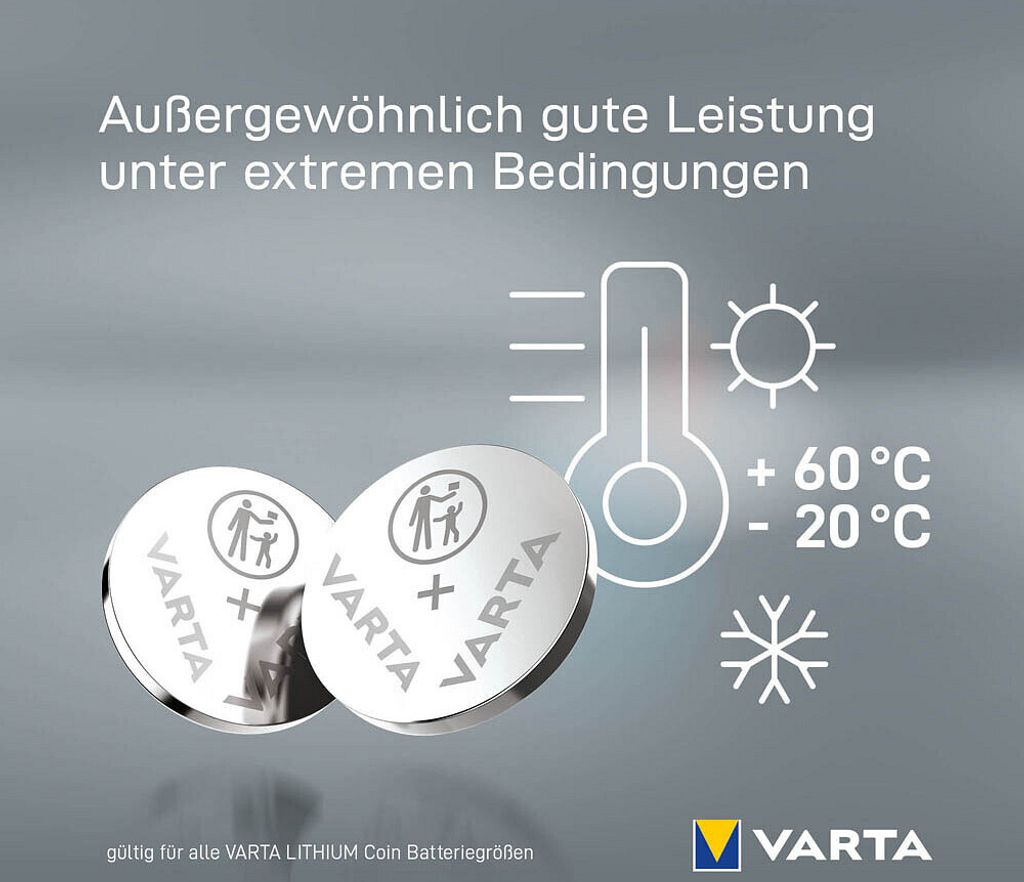 VARTA Knopfzellenbatterie Electronics CR1620 Lithium Produktbild 26