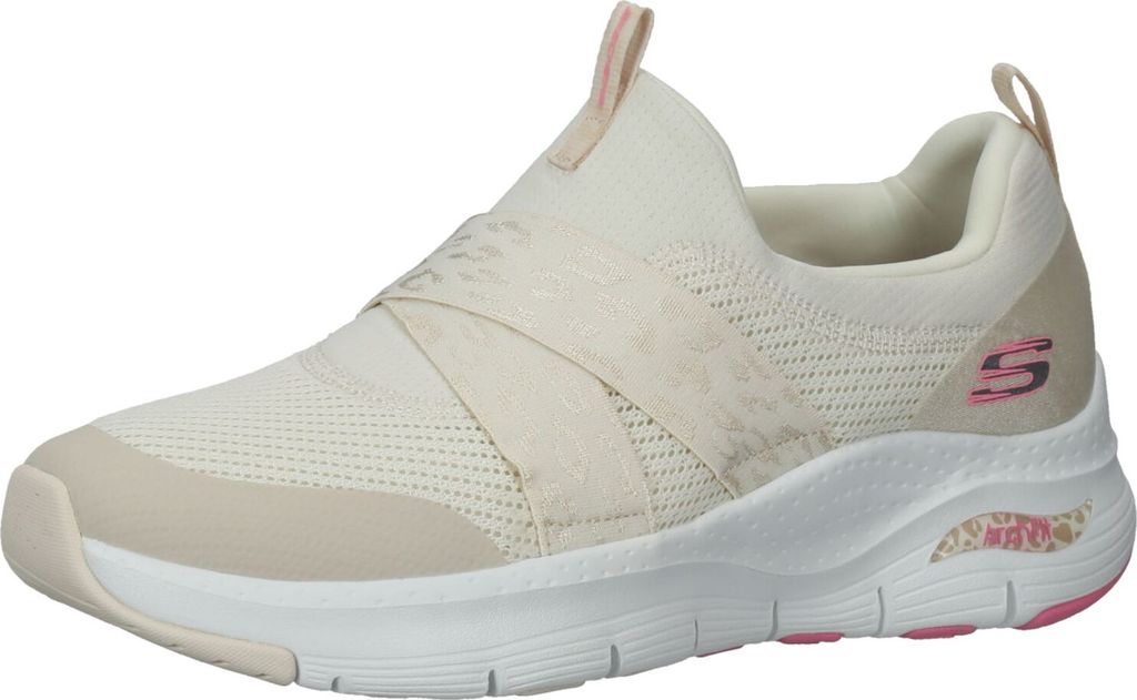 skechers damen slipper beige