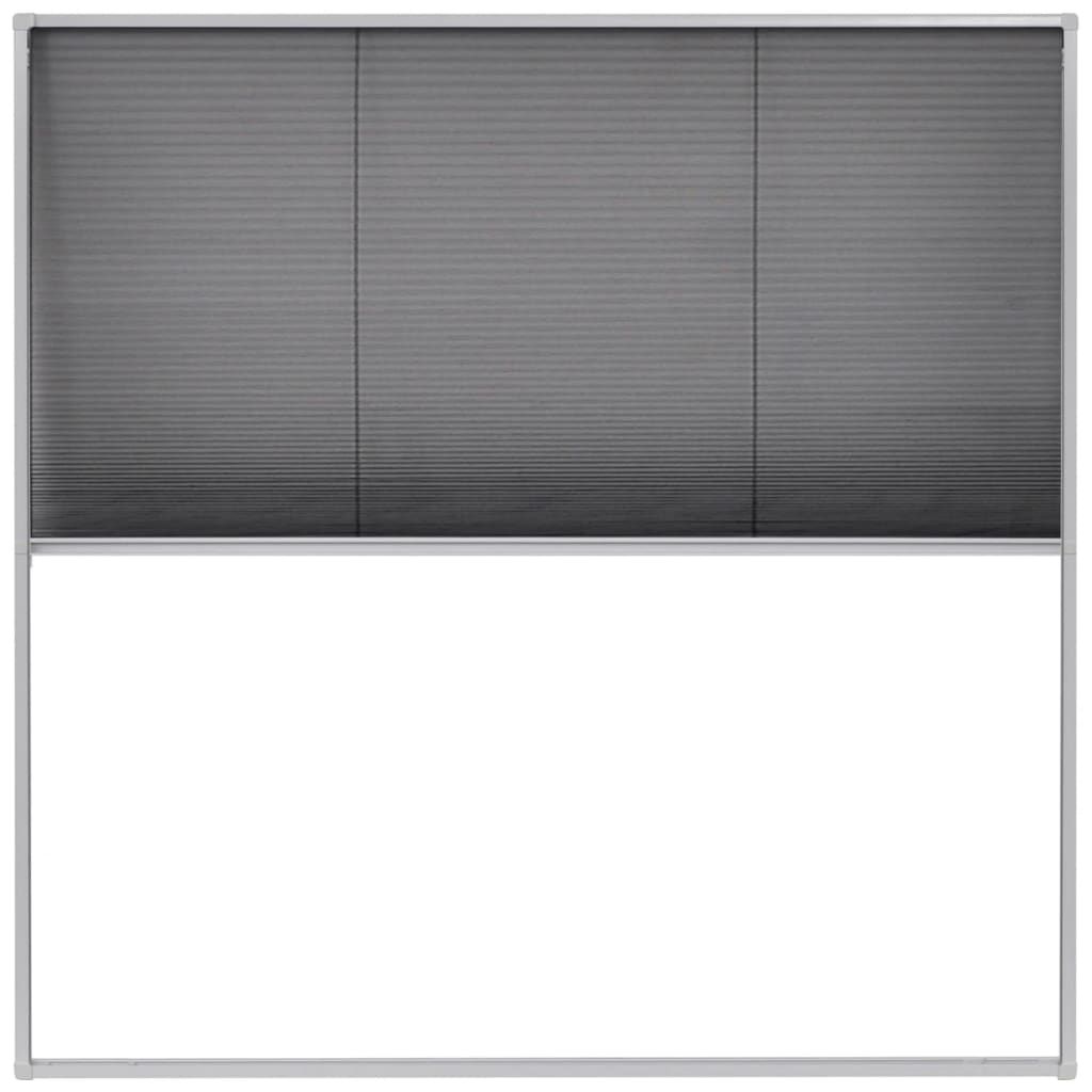 vidaXL Insektenschutz-Plissee für Fenster Aluminium 120x120 cm