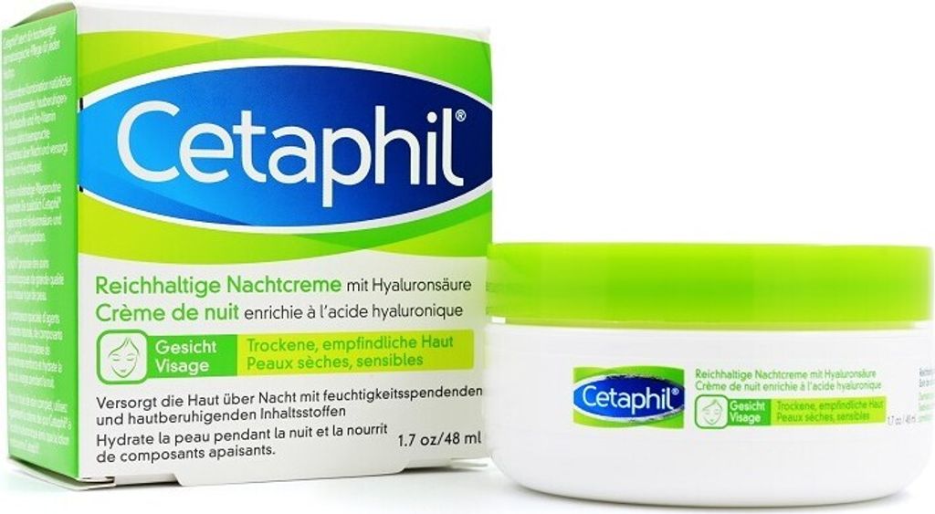 CETAPHIL reichhaltige Nachtcreme mit Hyaluronsäure 48 g Produktbild 