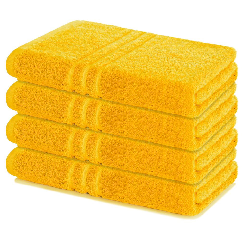 Lavea 4er Set Duschtuch 70x140, 4 Stück, 100% Baumwolle Frottee, saugstark, weich und strapazierfähig, waschbar 60°C, trocknergeeignet, Handtu...
