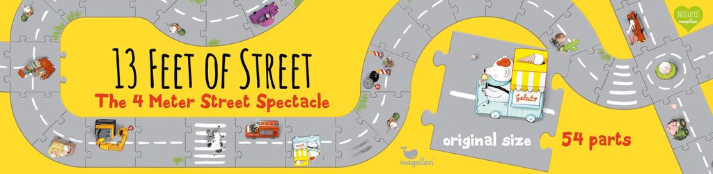 Straßen-Anlege-Spiel 13 Fuß, internationale Ausgabe mit handlichen Teilen für Kinder ab 4 Jahren