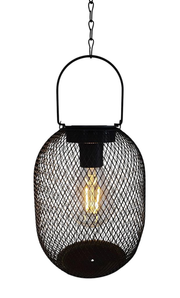 Solarleuchte Metall Gartenleuchte Gartenbeleuchtung warm weiß schwarz Lampe
