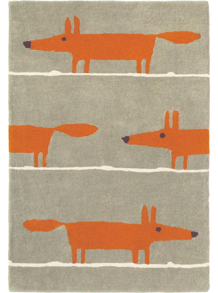 Tapis enfant fait main en laine Fox - Qualité artisanale premium