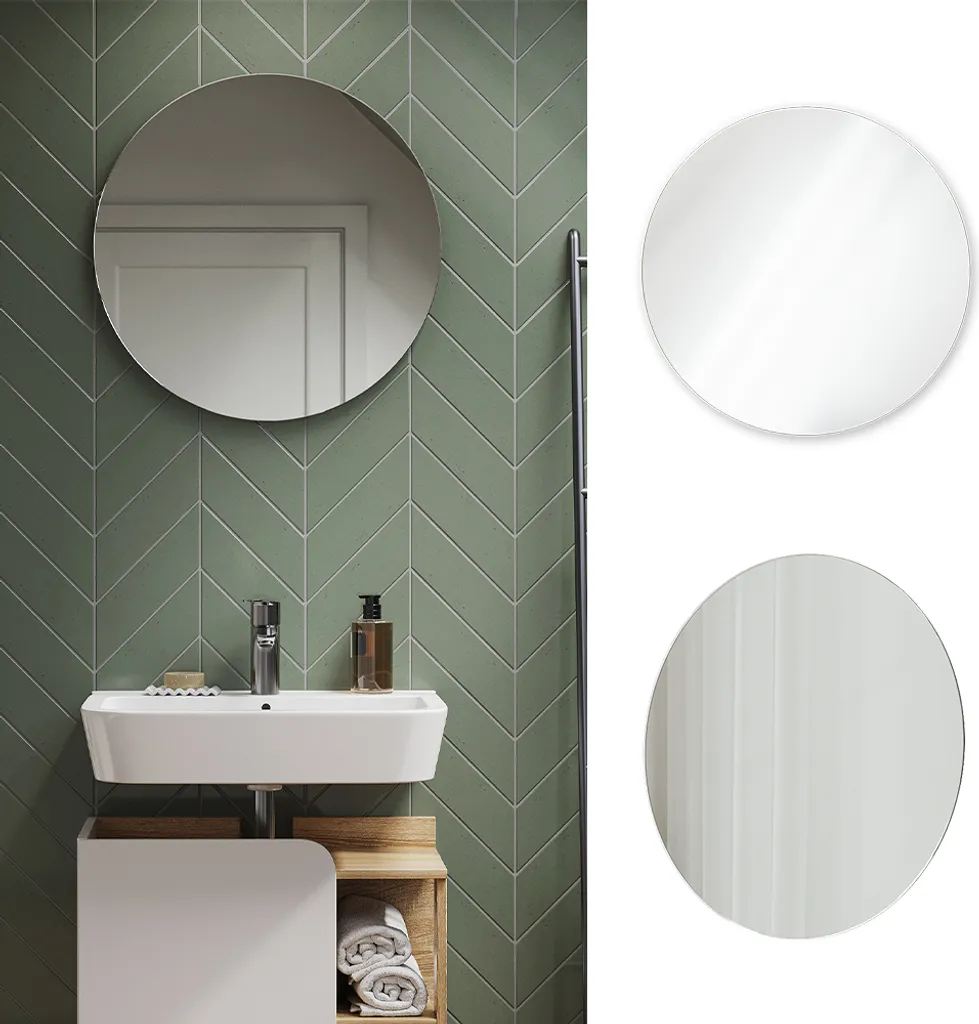 Specchio Bagno Rotondo Vicco Karen 60cm - Bianco Elegante per Arredo Moderno - 3