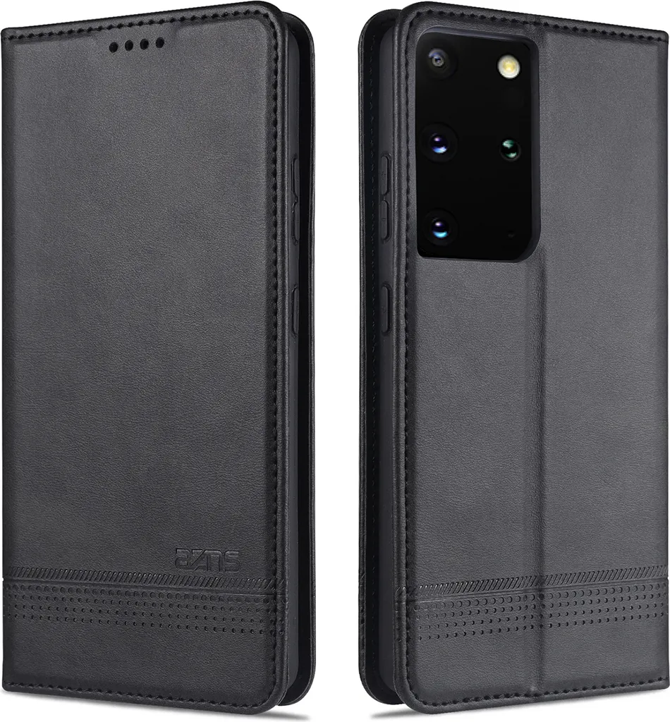 Cover Samsung Galaxy S21 Ultra 5G Flip Case Pelle Nera Business Design