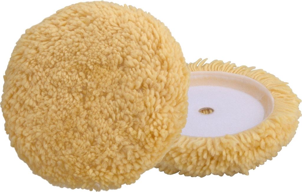 Kotouč leštící vlněný, žlutý, T180, d=190mm, 1ply vlna 50/50, suchý zip d=150mm