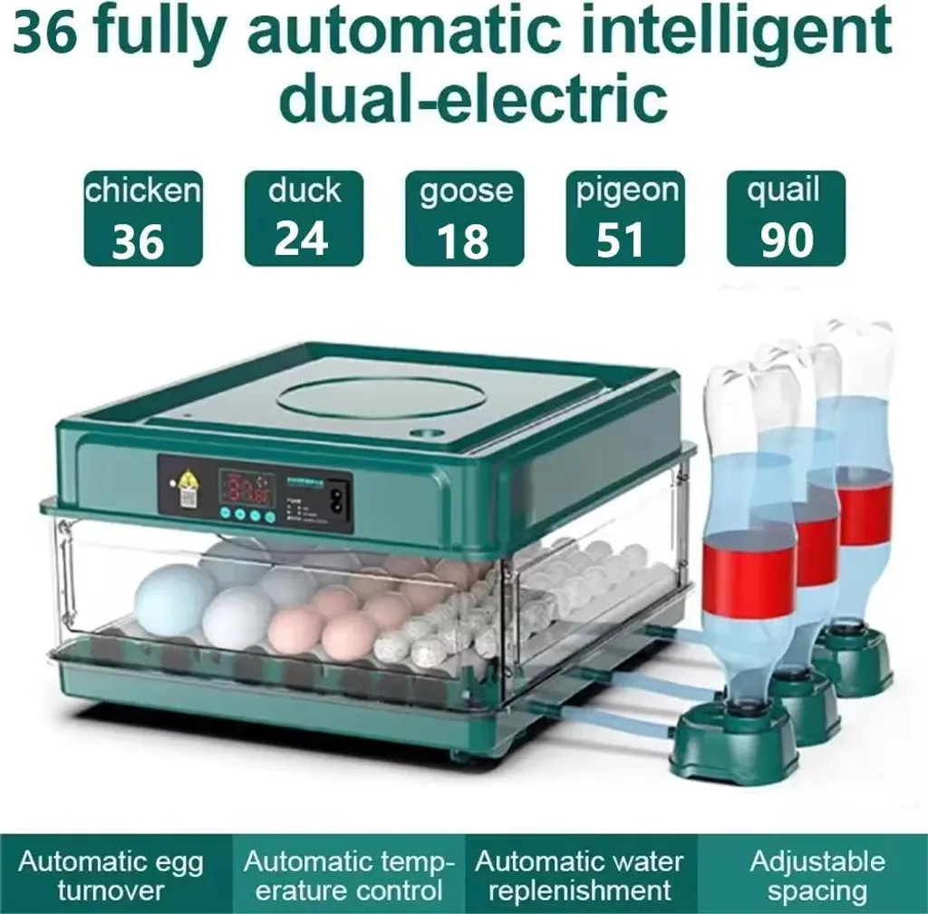 Incubatrice Uova Automatica 36 Posti - Kit Completo Schiusa Facile - 2