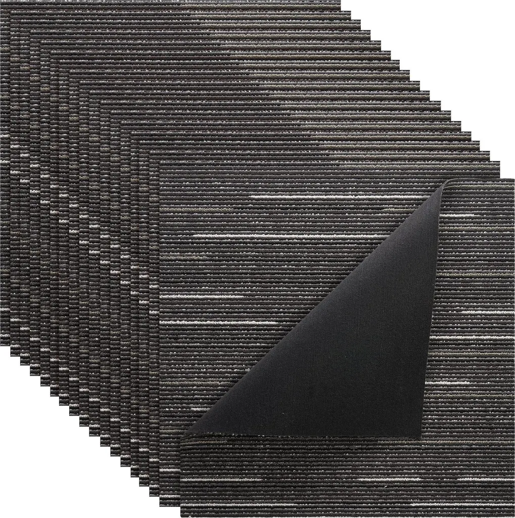 Dalle de Moquette Grise 60x60 cm Revêtement de Sol Modulaire 24 Pièces
