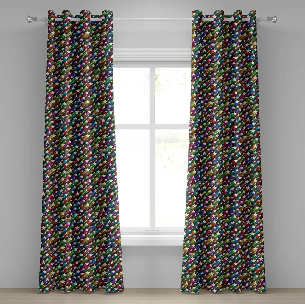 Tenda Lavabile ABAKUHAUS Stelle Multicolor 280x245cm per Cameretta