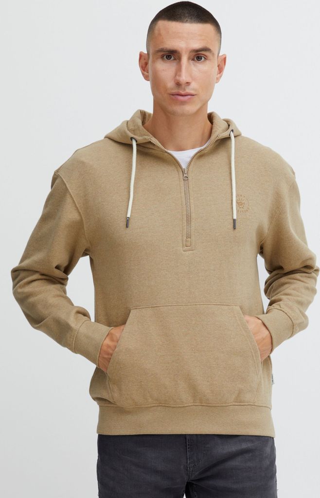 Blend 20714596 Herren Sweatshirt Kapuzenpullover Hoodie Pullover mit Kapuze und Reißverschluss Meliert