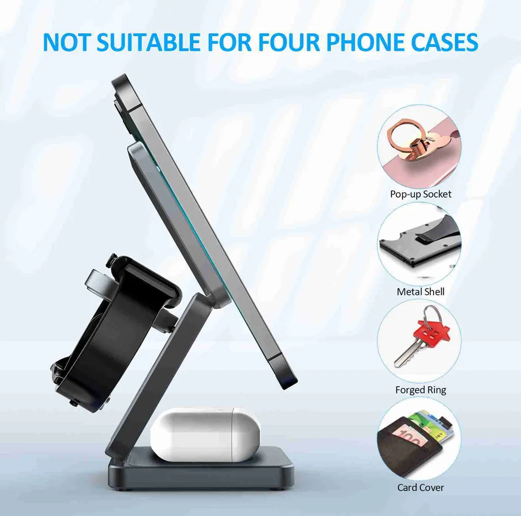 Chargeur sans fil induction multiple et support de bureau ergonomique - 7