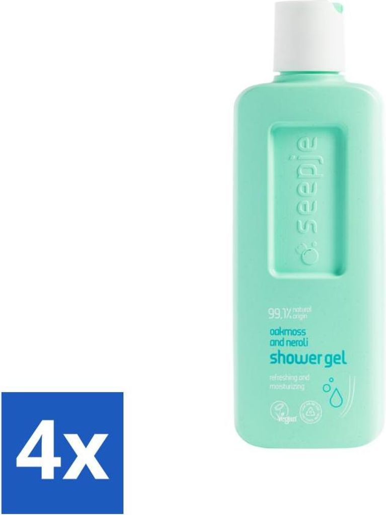 Seife - Duschgel - Feuchtigkeitsspendend & Erfrischend - Eichenmoos und Neroli - 300 ml - Vorteilspack - 4 Stücke