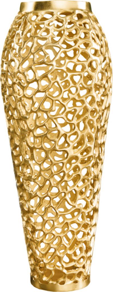 Filigrane Vase ABSTRACT LEAF gold 65cm Produktbild 9
