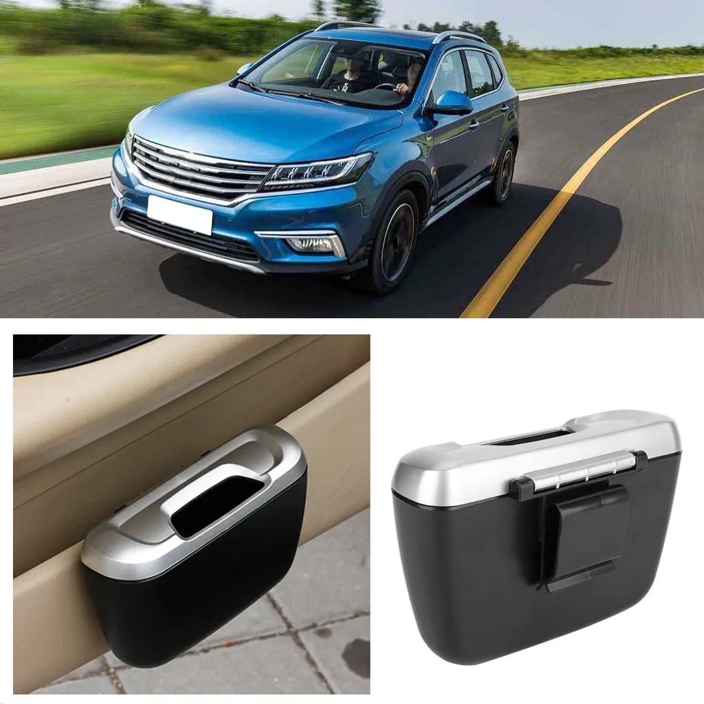 Pritent Cestino Spazzatura Per Auto Con Coperchio – 2 Galloni – Portatile A Prova Di Perdite – Organizer Sedile