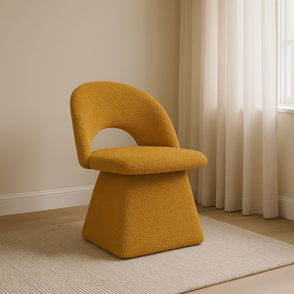 Kaiser Möbel Stuhl Abisso Mils Eleganz und Komfort in einem zeitgenössischen Stil, Stoff Catch Me Kein Drehgelenk Gelb