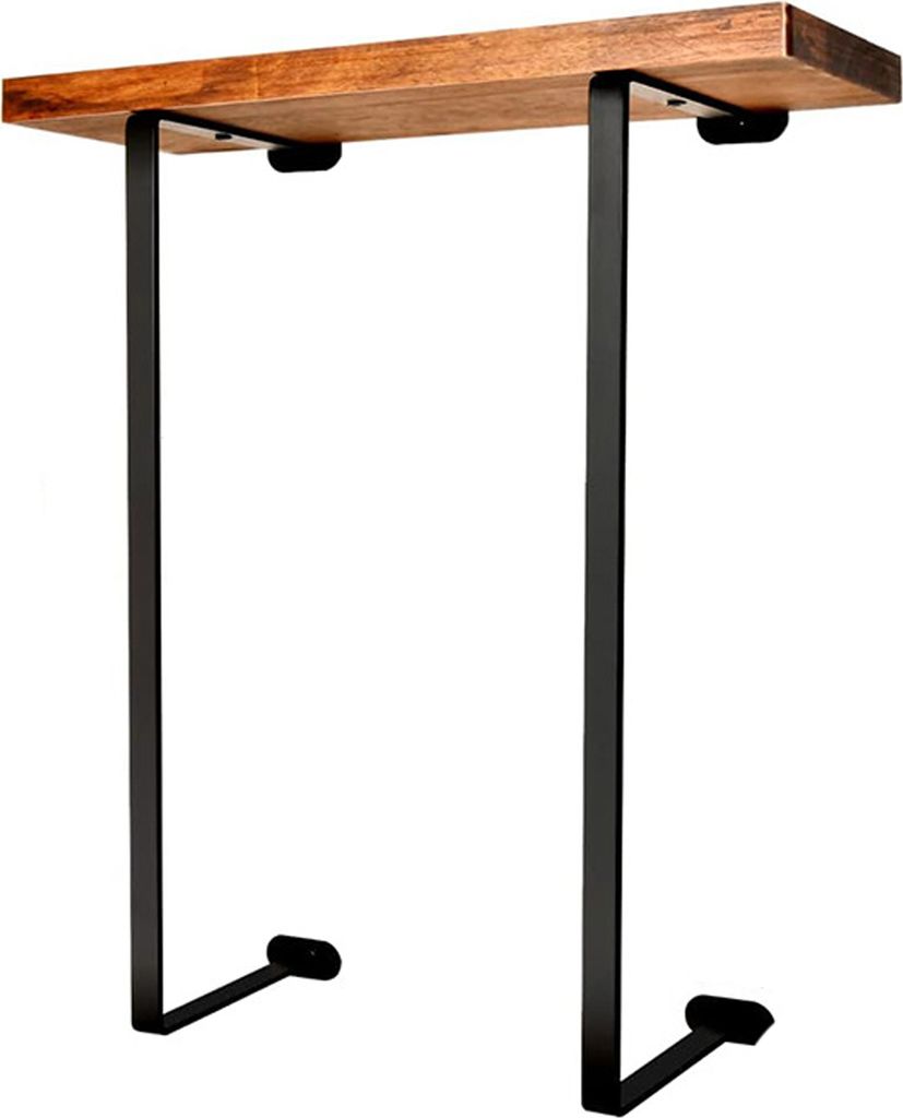 Badezimmer-Aufbewahrungsregal, Duschregal, L-förmiges Design, hohe Tragkraft, wasserdichter Handtuchhalter aus Metall mit Holzregal