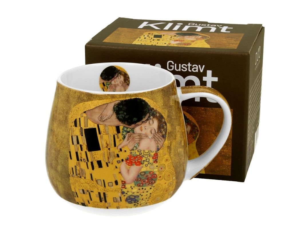 Duo Kaffeebecher Klimt The Kiss aus Porzellan, Becher, Produktbild 