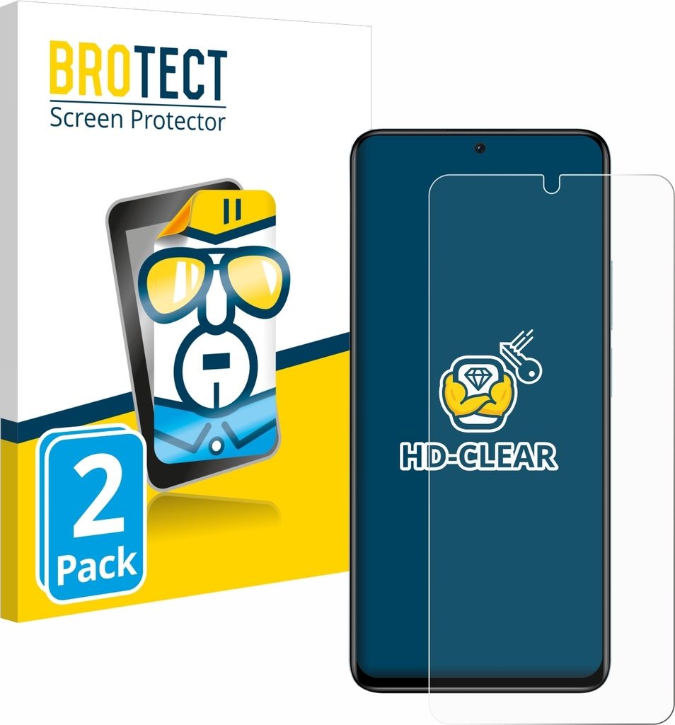 2x Für Xiaomi Redmi Note 11 Pro+ 5G Schutzfolie BROTECT Displayschutz Display Schutz Folie Klar Transparent