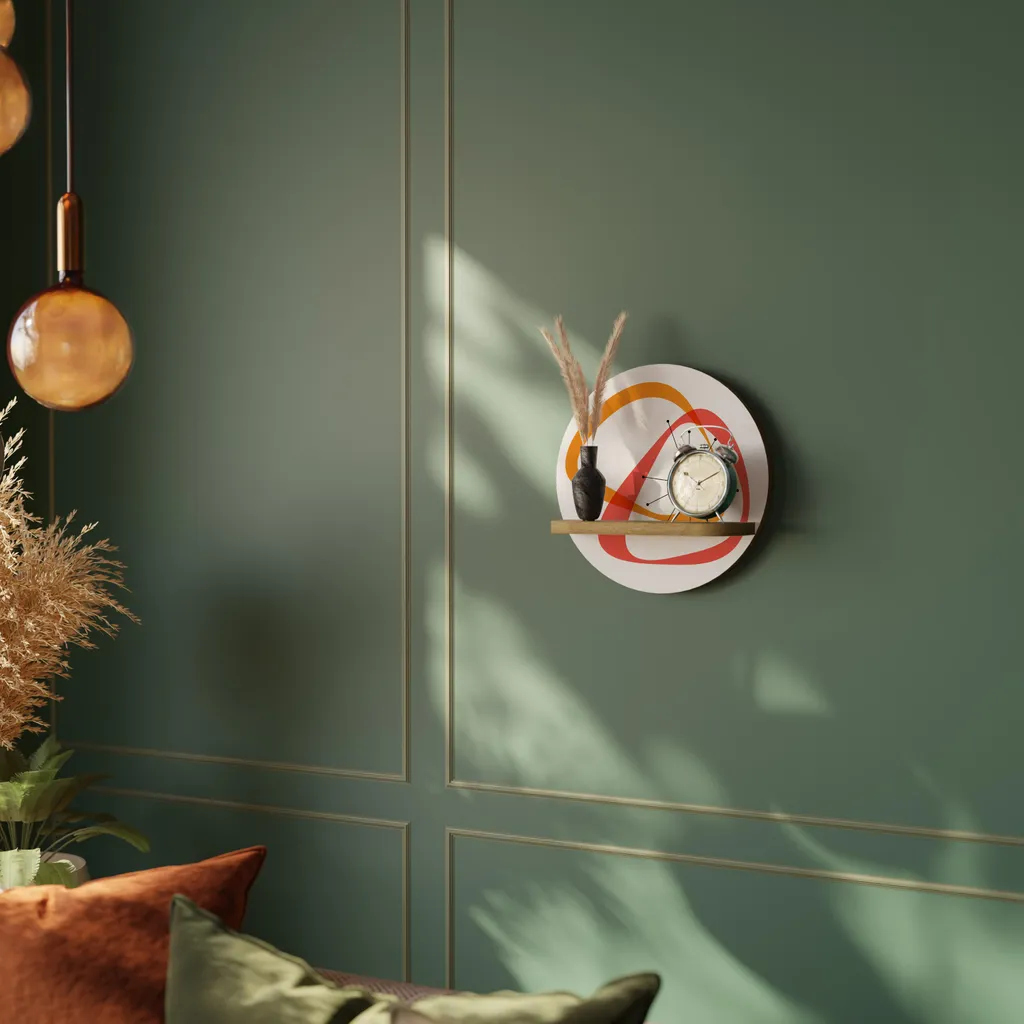 Optimisez votre décoration murale avec cette étagère ronde 34x34 cm - 3