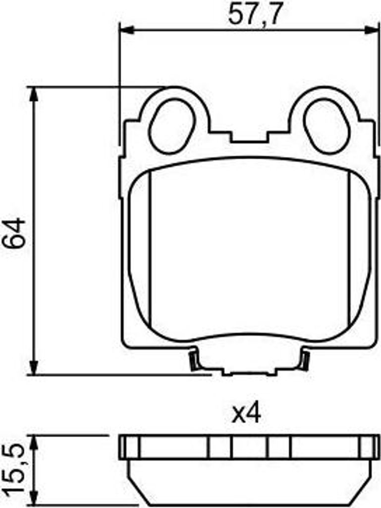 BOSCH 0 986 494 231 Bremsbelagsatz, Scheibenbremse OE 0446630170 kompatibel mit GS, IS, SC