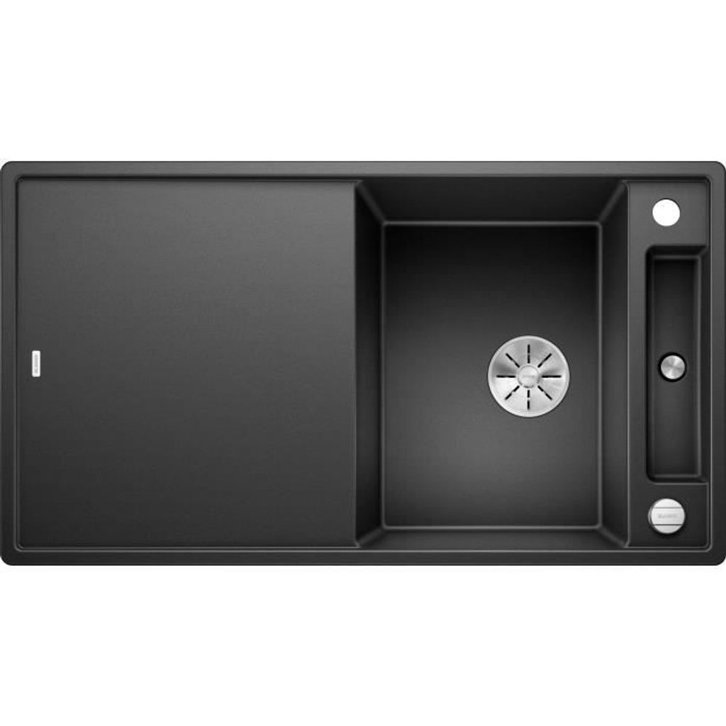 BLANCO Axia III 5S - Spüle - SILGRANIT - 1 1/2 Schüssel - reversibel - selbstentleerend - ohne Siph - Glasschneidebrett - Anthrazit