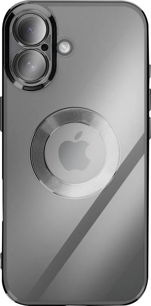 Cover iPhone 17 Avizar Black Chrome Edition - Silicone Soft e Slim