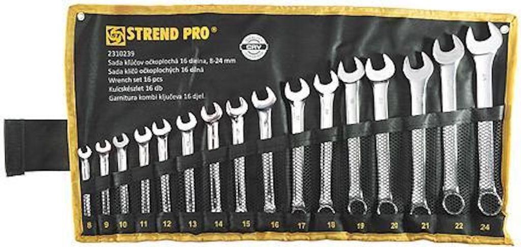 PROREGAL Schlüsselsatz Set 16 PCs, 8-24mm DIN 3113A