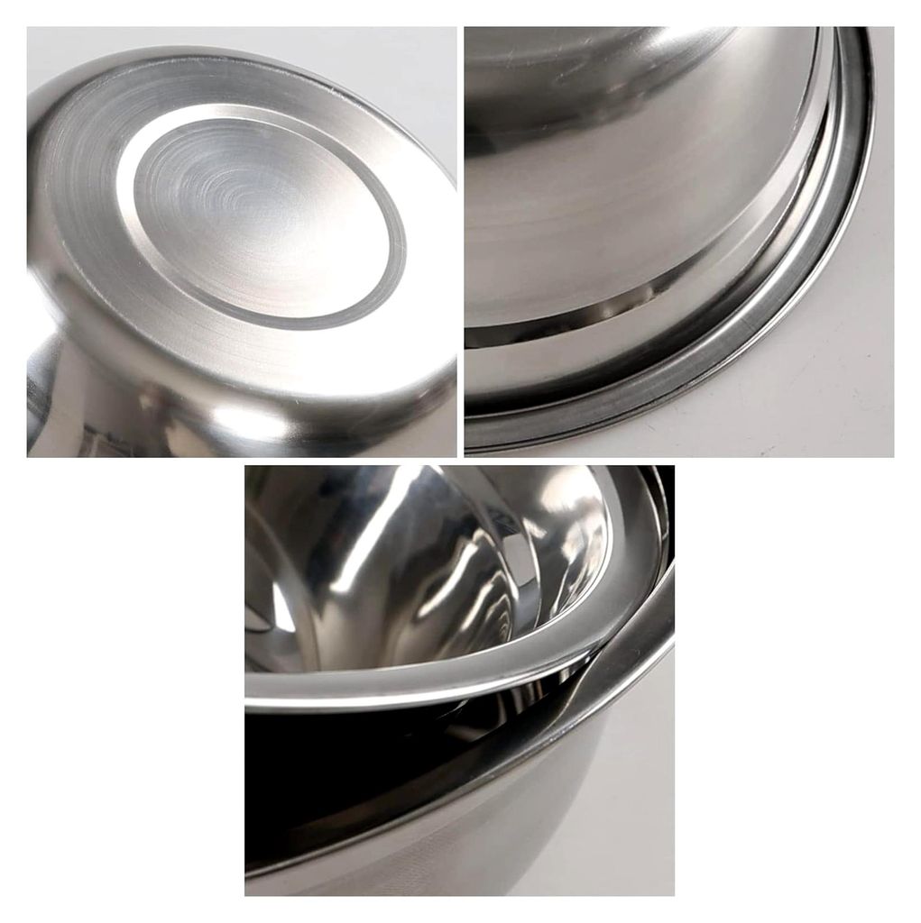 Salatschüssel Set, Edelstahl, 6 Stück