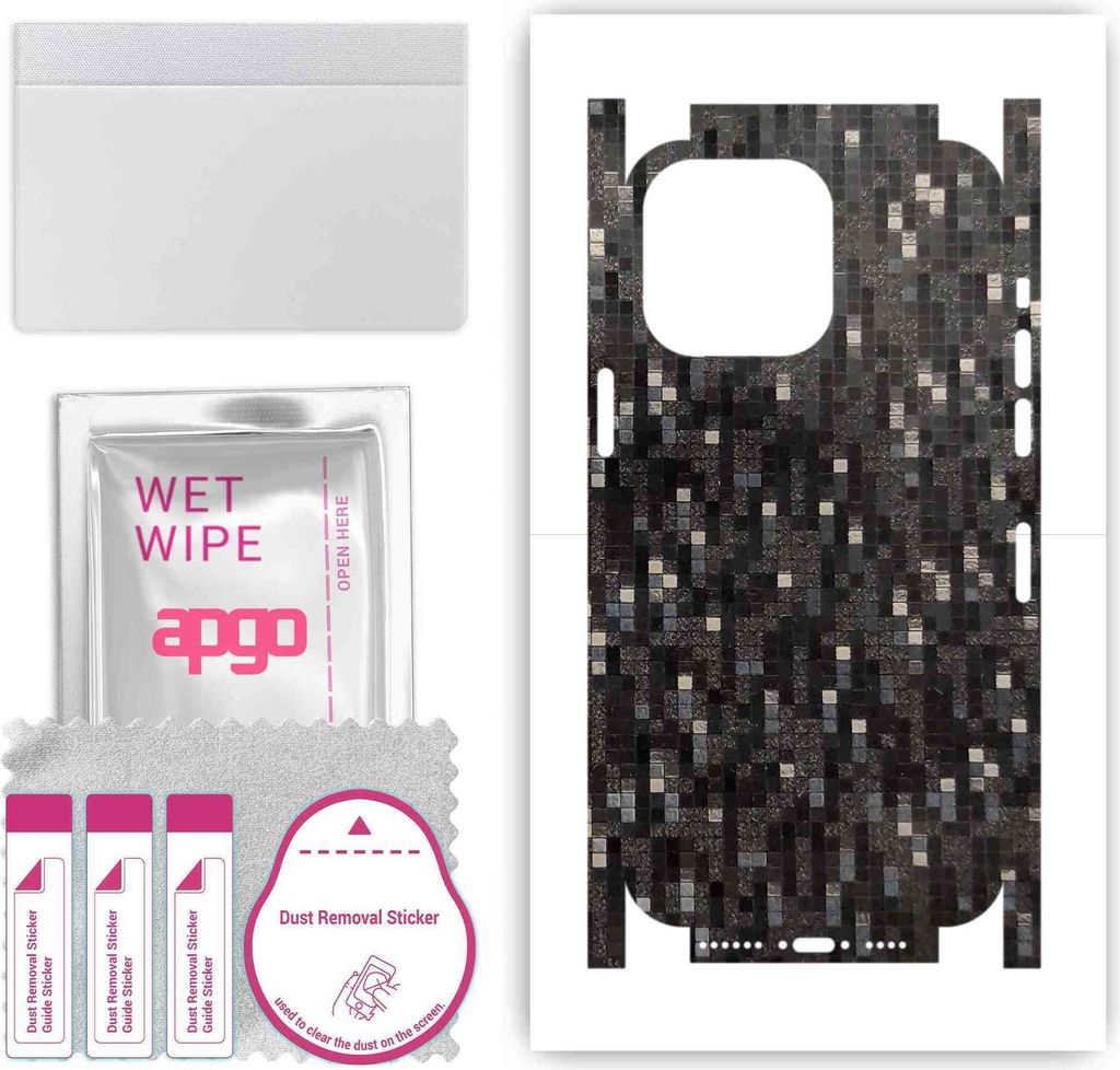 apgo Rückseite + Seiten Schutzfolie, Skin, kompatibel mit Apple iPhone 14 Pro Max, Hinten Displayschutzfolie aus Vinylfolie, kratzfest, einfache M...