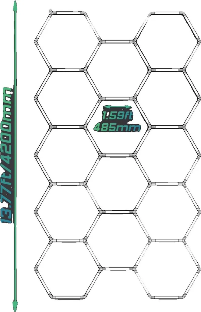 Éclairage de garage pour atelier mécanique 14 Hex Kit modulable