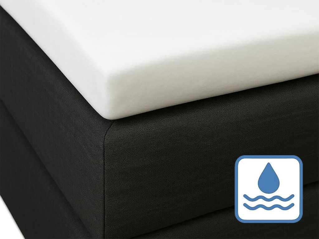 Bettwaren-Shop wasserdichter Moltonschoner für Matratzentopper 90x190 - 100x200 cm, für 4-10 cm Höhe