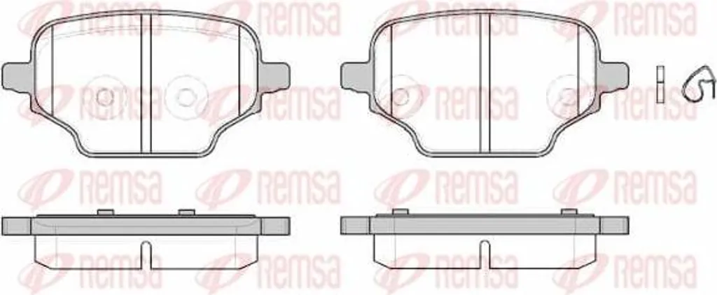 Plaquettes de frein REMSA 1837.00 d'origine OE 1635254980 pour Partner