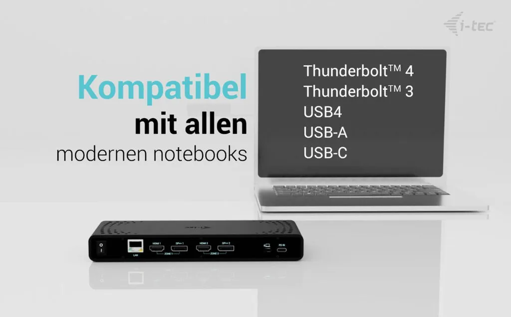 Station d'accueil Double Écran 4K Universelle USB-C avec Charge 85W - 4