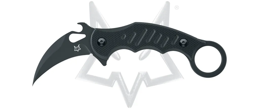 Couteau de Combat Karambit Lame Fixe en G10 Noir et Idroglider