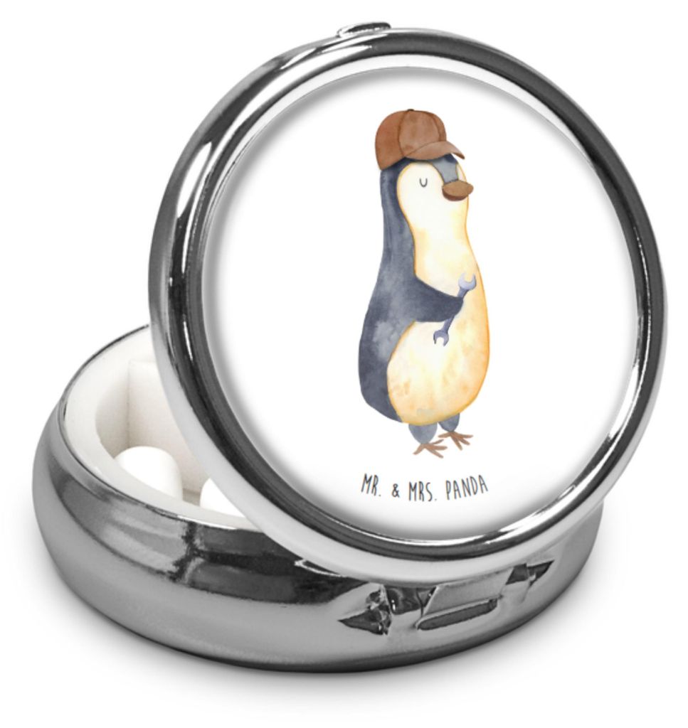 Mr. & Mrs. Panda Tablettenbox Wenn Papa es nicht reparieren kann, sind wir am Arsch - Weiß - Geschenk, Vatertag, Medikamentenbox, Dad Bester Vater...