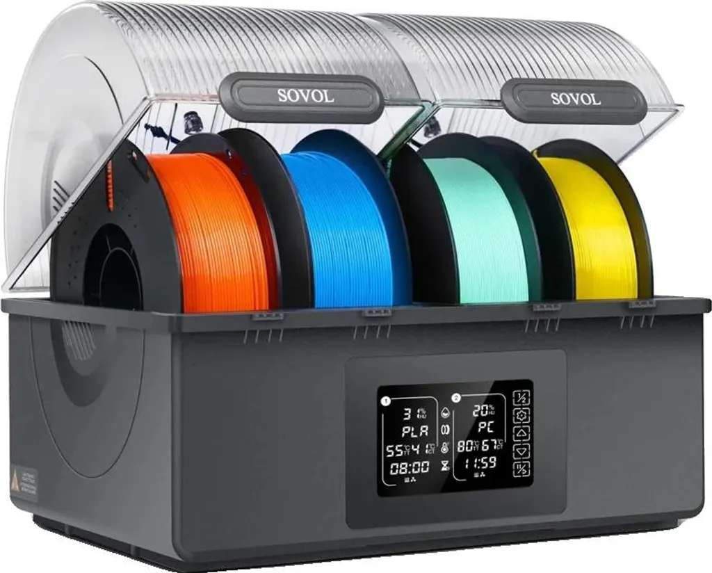 Déshumidificateur de filament 3D grande capacité 4 bobines max 85°C
