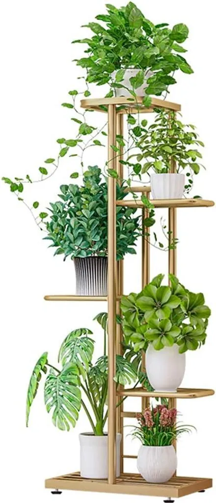 Étagère plantes stable et étroite - Support fleurs contre l'encombrement