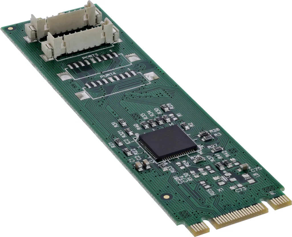 InLine Carte d'interface M.2 vers 2 ports série RS232 DB9 Mâle 70112I