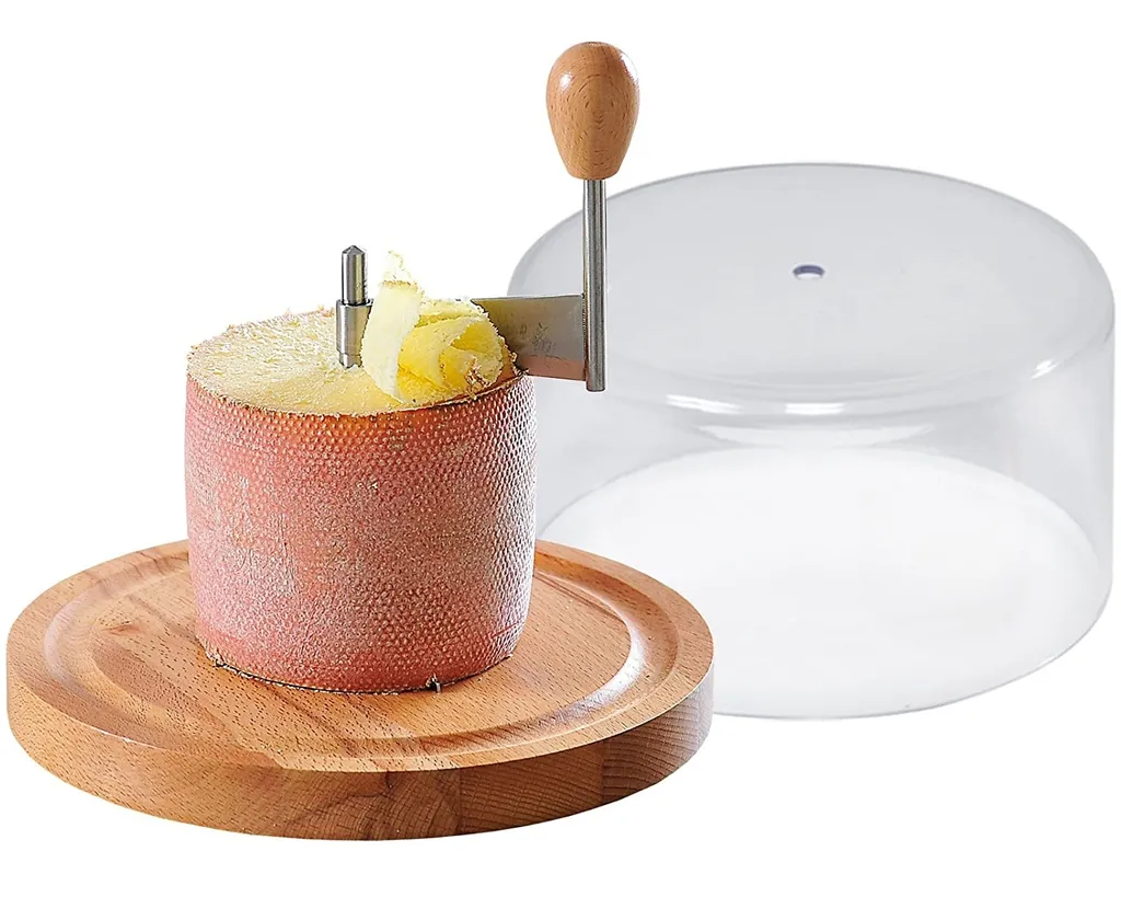 Affetta Formaggio Kesper con Campana Salva-Aroma | Design in Bambù e Acciaio