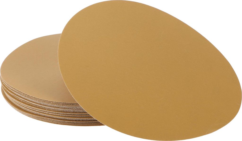 Schleifscheiben 9 Zoll 320 Körnung Rund Klett-Schleifpapier Kraftpapier Gelb 25 Stück