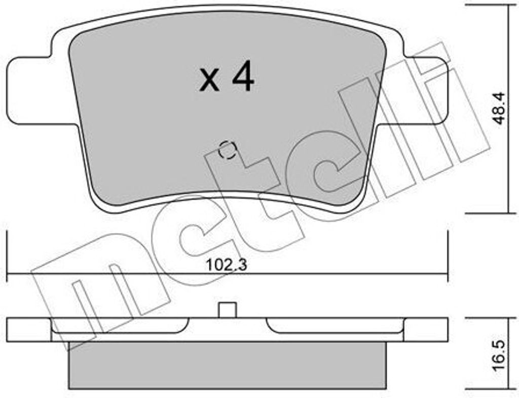 METELLI Bremsbeläge Satz Hinten Bremsklötze für CITROËN C4 Grand Picasso I (UA) 22-0801-0
