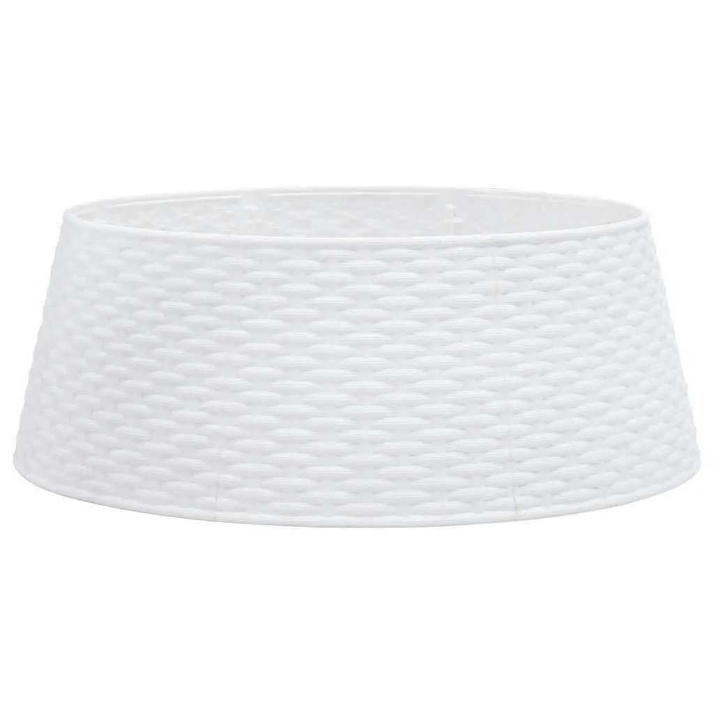 Cache-pied de sapin blanc Ø65 cm pour décoration de Noël moderne