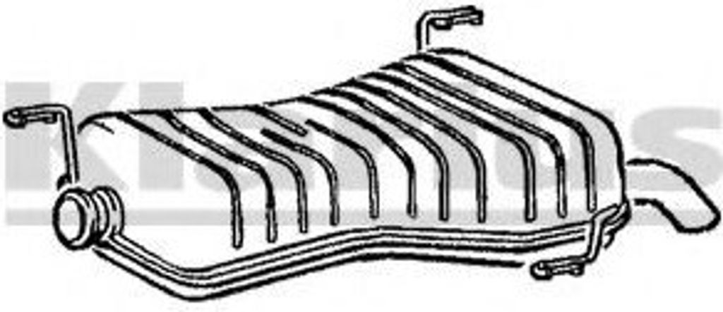 VEGAZ PGS-237 Endschalldämpfer passend für PEUGEOT 306 Schrägheck (7A, 7C, N3, N5) Auspuff