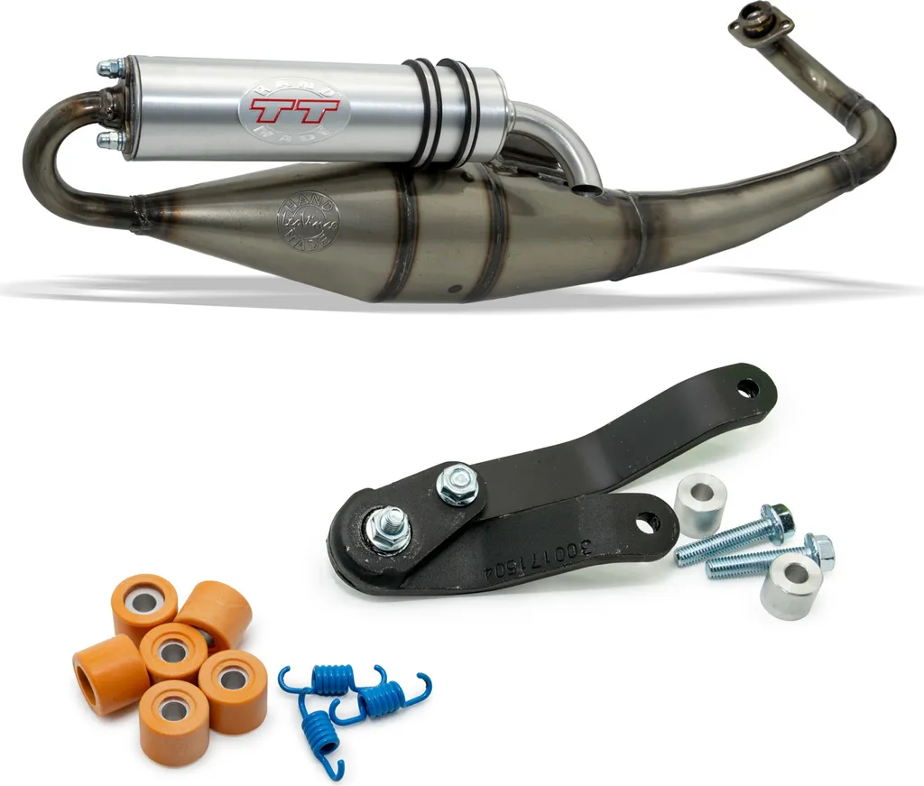 Pot LeoVince Hand Made TT Alu Homologué Aprilia SR 50 Motard 2 temps