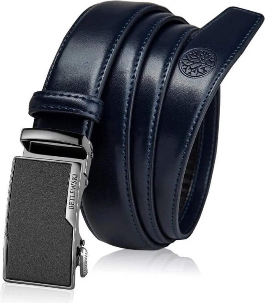 Cintura Betlewski Blu Navy 135cm Vera Pelle Uomo C30PRGRANAT135